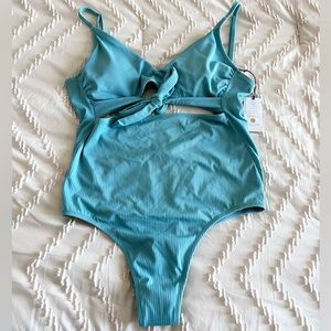 Shade & Shore One Piece Teal Swimsuit | NWT | Size Large 12/14